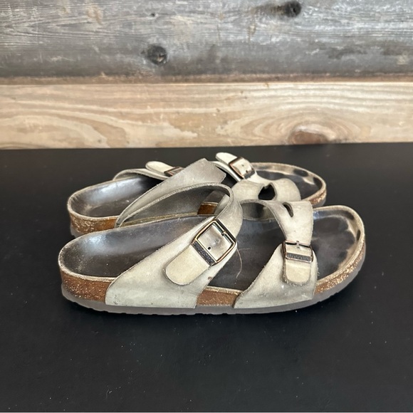 Birkenstock Tan Leather suede buckle size EU 41 Ladies 10 Men 8 Made In Germany - Picture 3 of 9